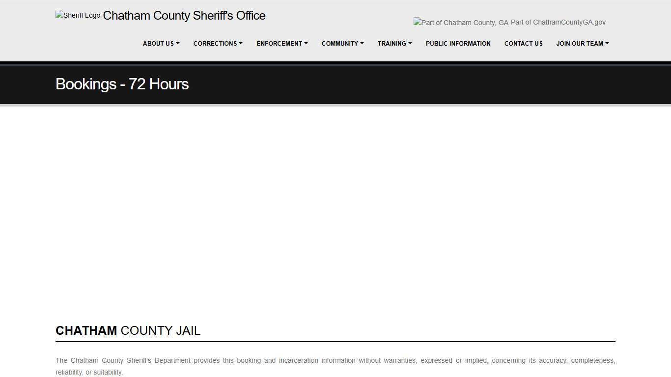 Chatham County Sheriff's Office - Bookings - 72 Hours